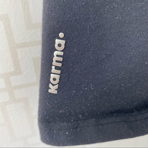 Karma brand Double Spaghetti Strap Tank Top-black - Picture 5 of 6